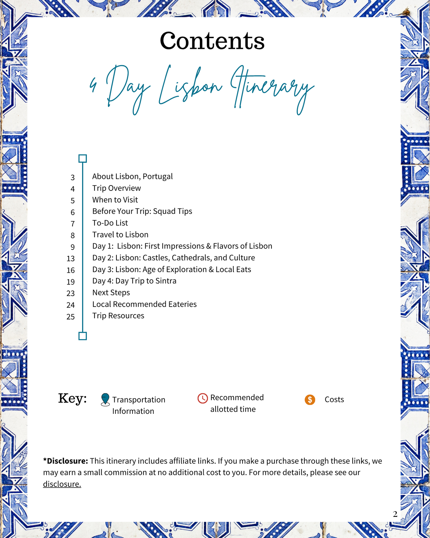 4 Day Lisbon Itinerary