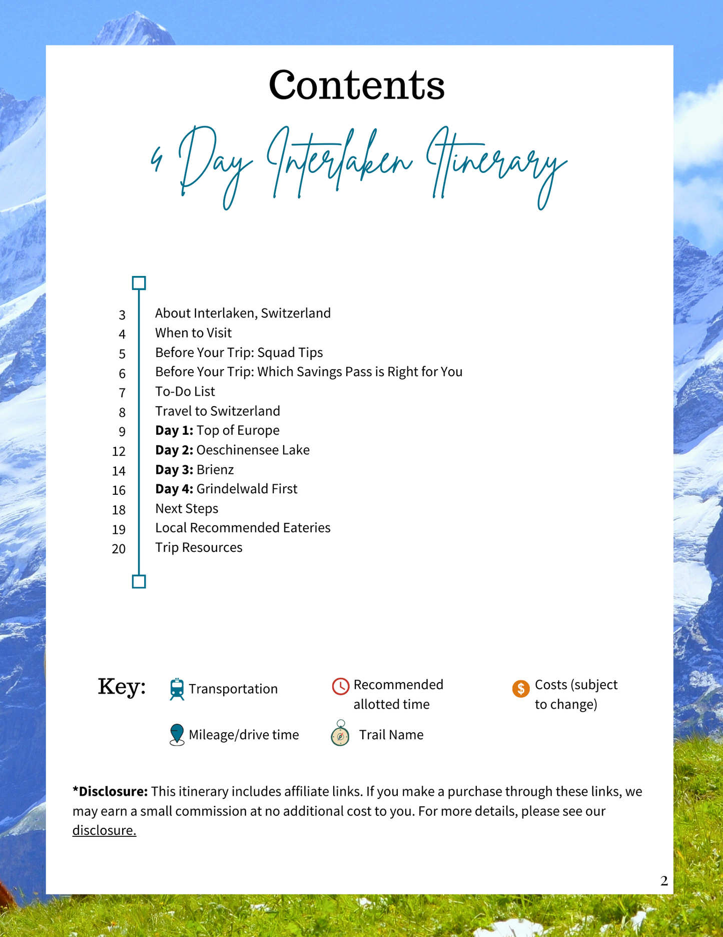 4 Day Interlaken Switzerland Itinerary