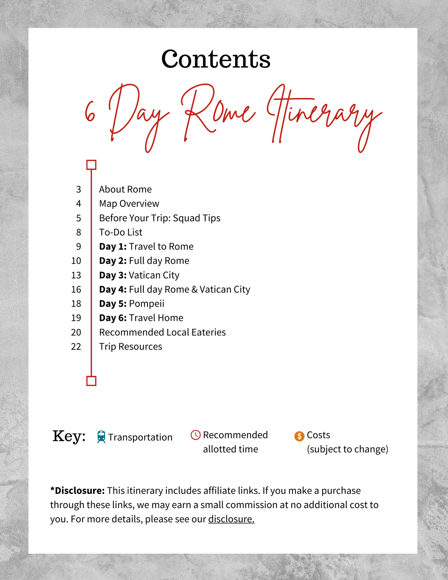 6 Day Rome Travel Guide