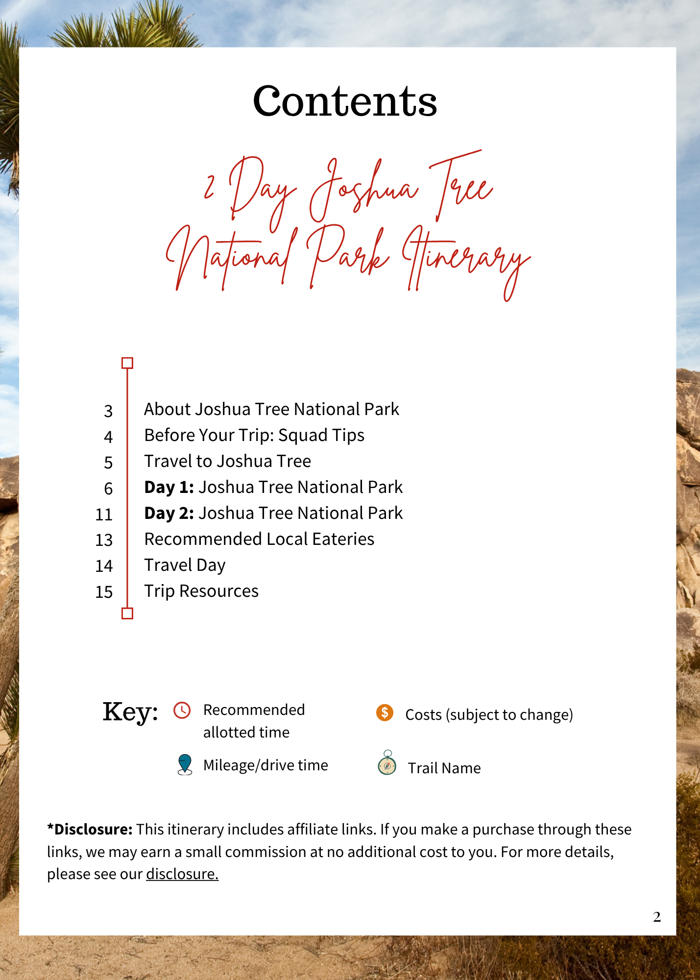 Joshua Tree National Park Itinerary (2 days)