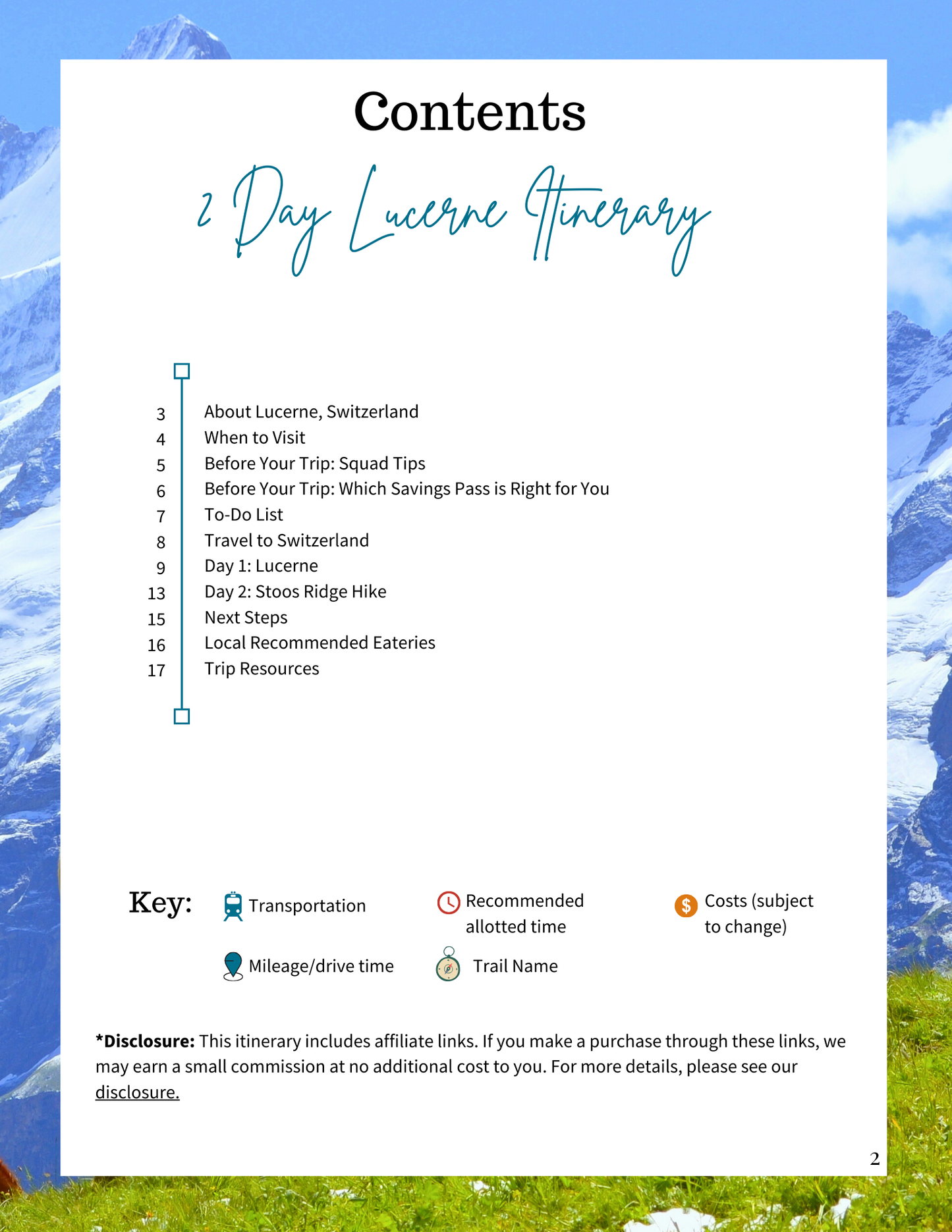 2 Day Lucerne Itinerary