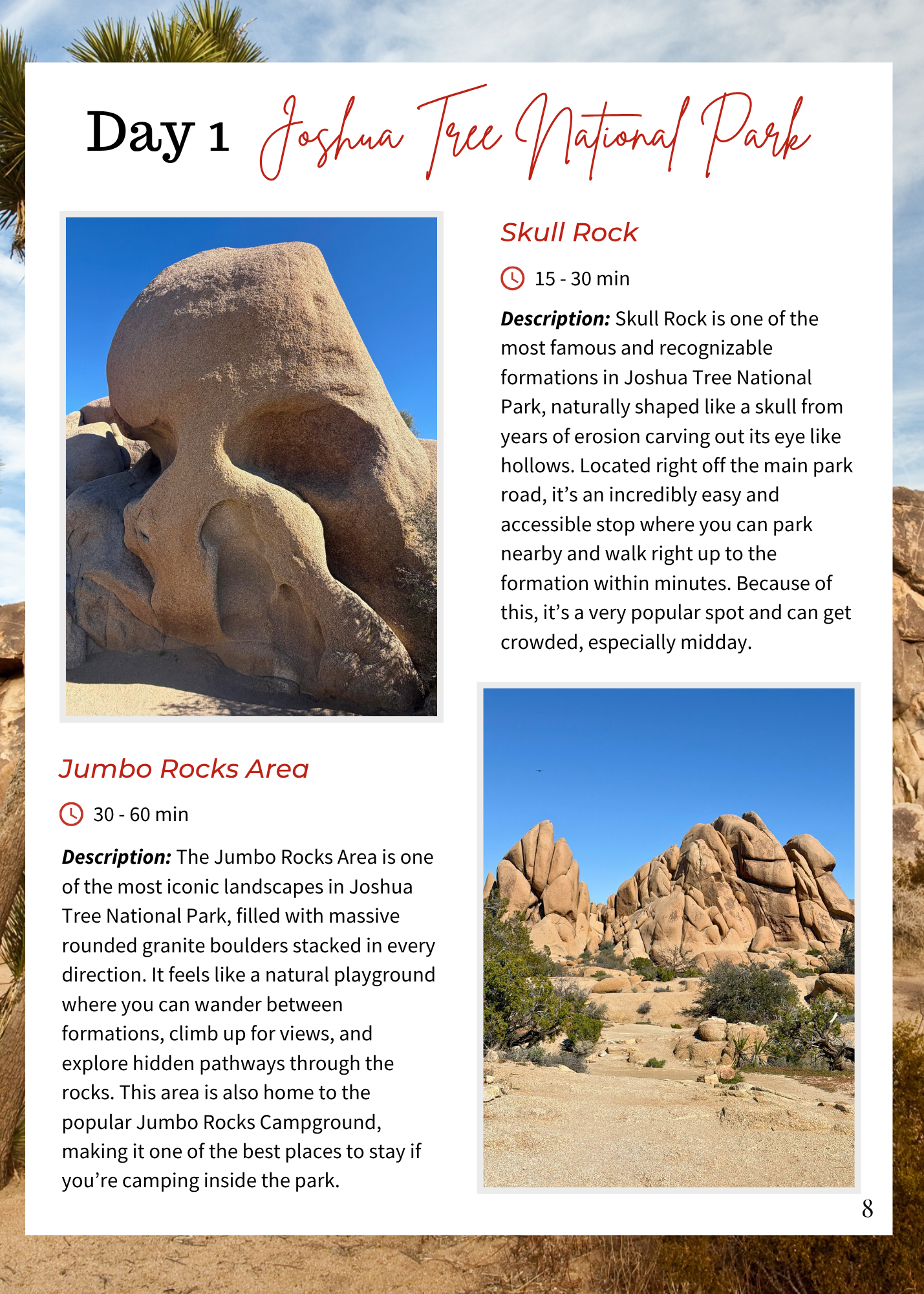 Joshua Tree National Park Itinerary (2 days)