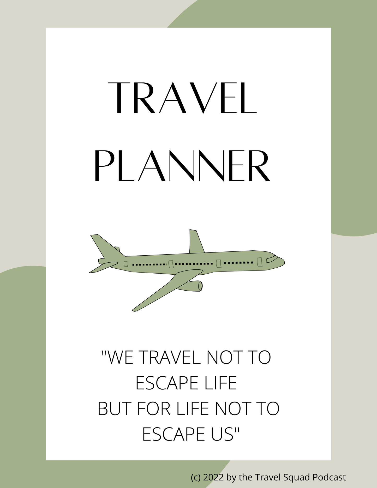 Travel Itinerary Planner (multiple colors)