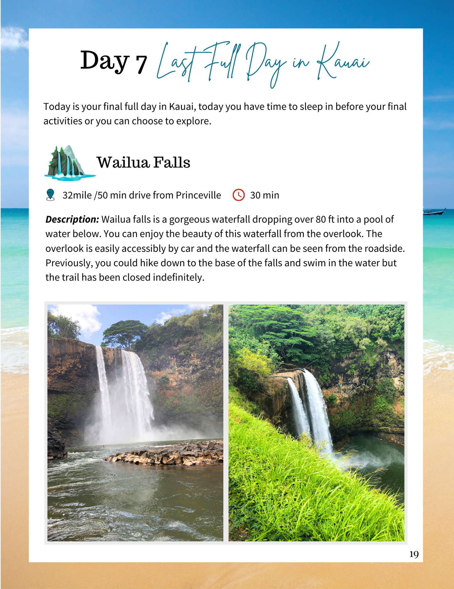 8 Day Kauai Itinerary