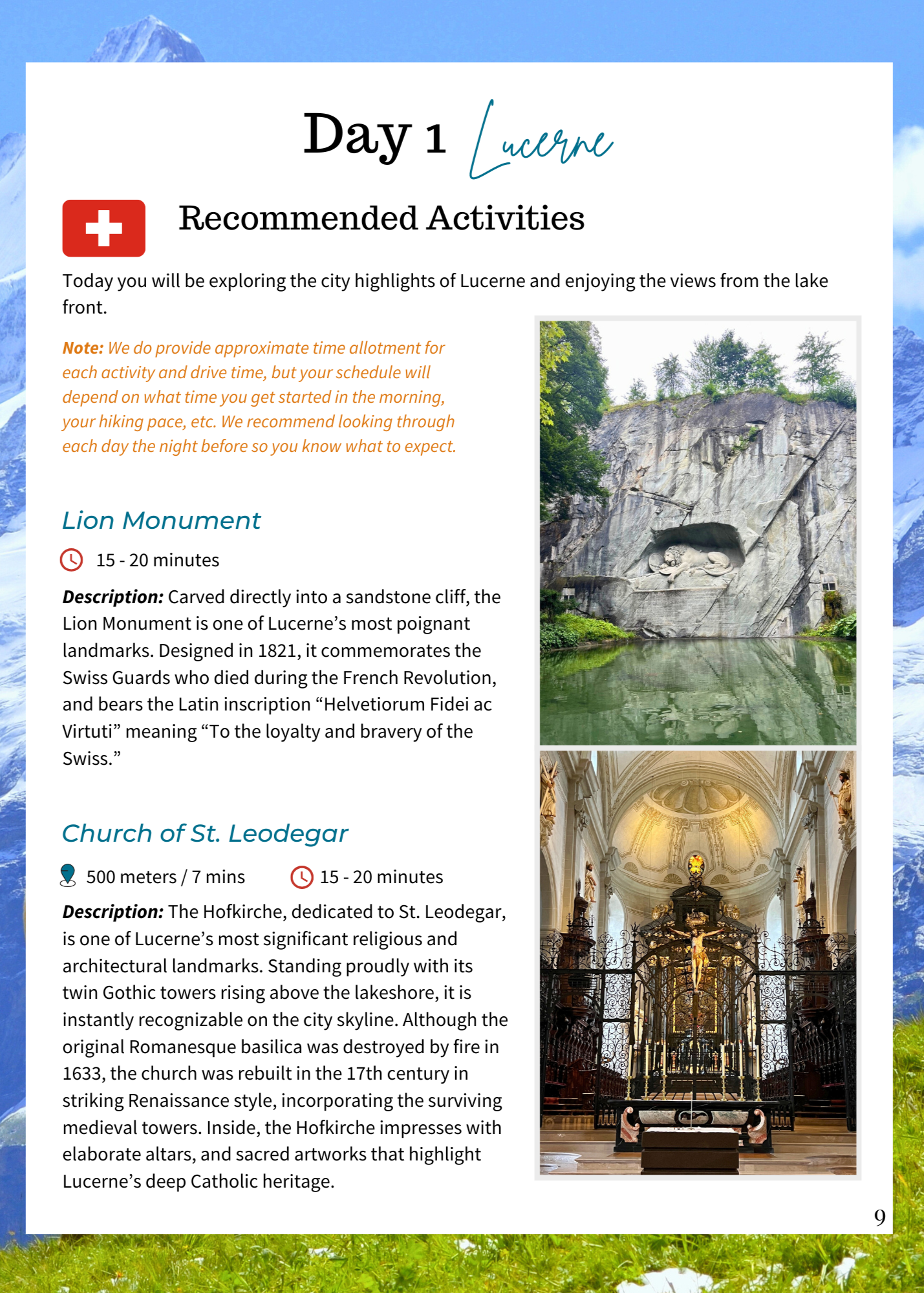 2 Day Lucerne Itinerary